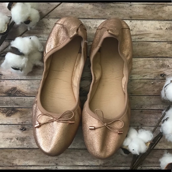 jessica simpson gold ballet flats